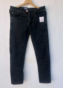 Branded Pure Black Denim Jeans