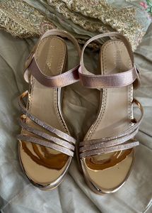 Rose Gold Wedge Heels