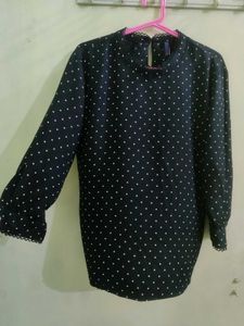 Kraus Polka Dot Black Top