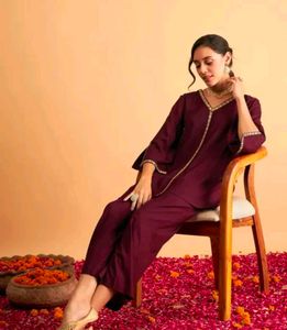 Maroon Kurta Set