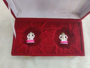 pure silver 99%Lakshmi Ganesh Idol Set