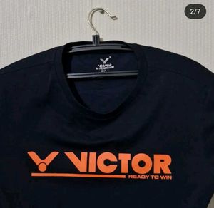 VICTOR BADMINTON TSHIRT ( BLACK )