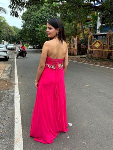Pink Backless Gown