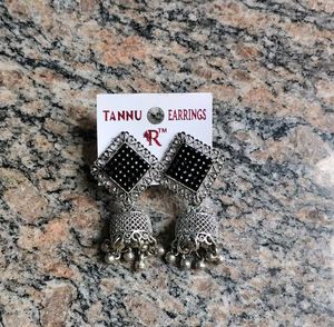 Silver Jhumka Earrings