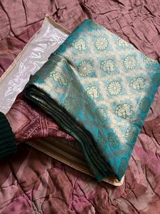 New Silk Saree With Unstich Blouse