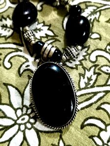 Black Beaded Necklace