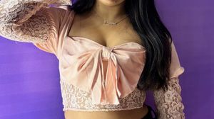 Lace Detail Bow Crop Top