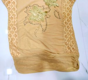 Biege Party Wear Top