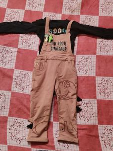 dungaree tshirt set
