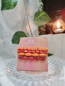 Orange Beaded Bracelet Set