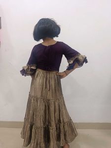 Girls Ethnic Dress &amp; Scarf