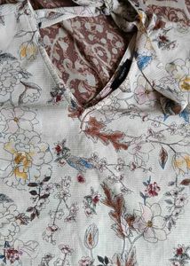 Floral Print Open Shoulder Top