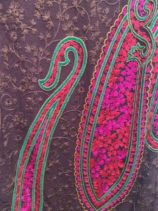 Brown Embroidered Saree(THREAD WORK THROUGHOUT)