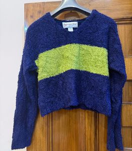 Striped Fuzzy Knit Sweater