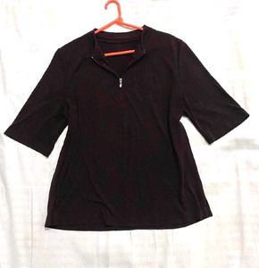 Burgandy Top Stretchy Bust 36-38 N More