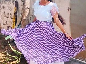 Ethnic Skirt And Layers Top