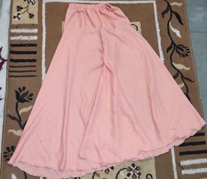 Purple Kurta With Peach Umbrella Plazo And Dupatta