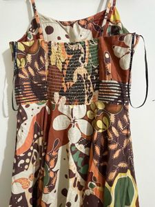 Boho Floral Print Midi Dress