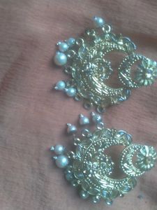 Earing Gold And White Colour 😻💓
