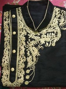 Embroidered Black Tunic