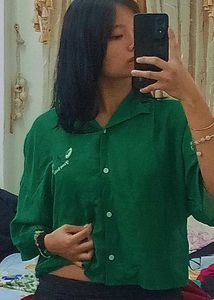 Green Embroidered Sweatshirt