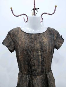Snakeskin Print Mini Dress
