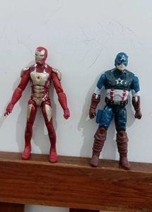 Marvel Action Figures - Iron Man & Captain America