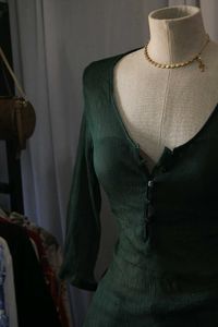 Green Long Sleeve Top