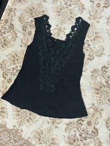Black Lace Tank Top