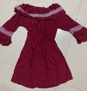Red Off-Shoulder Dress