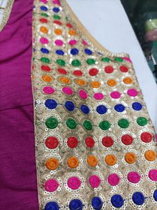 Multi Colour New And Unused Blouse With Sleeves Inside