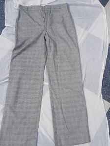 Grey Plaid Trousers