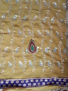 New Heavy Jorjet Sarees With Blouse Pic No Falls Done