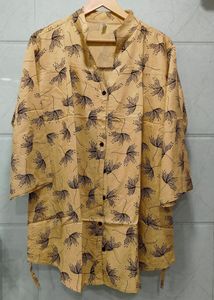 Floral Print Hip Cover Top For Women