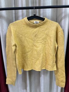 Yellow Full Sleeves Pullover Sweater