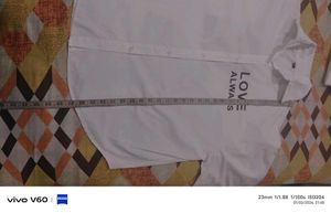 White Graphic Print Shirt women's