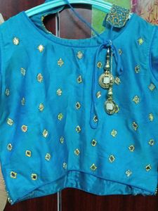 Multicolour Heavy Work Crop Top