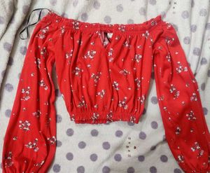 H&M floral Off Shoulder Top
