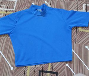 Blue Short Sleeve Top