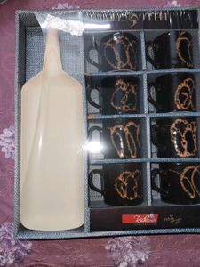 8 Teacup Snacks Serving Platter Set
