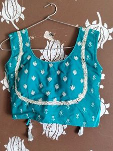 Teal Embroidered Lehenga Choli