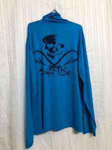 Blue High Neck T Shirt