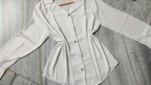 White Button-Down Top