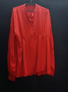 Red Viscose Baggy TOP