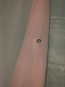 Pink White Crepe Top With Net Design