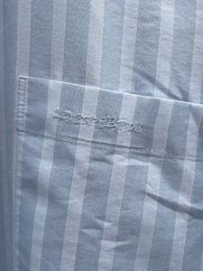 Light Blue And White Striped Korean Shirt