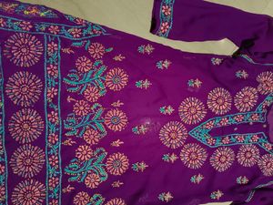 Purple Chikankari Kurti