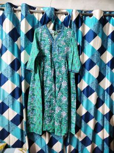 🌸Printed Sea Green Dress For Sale!
