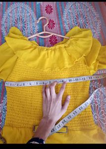 Ruffled Yellow Dress