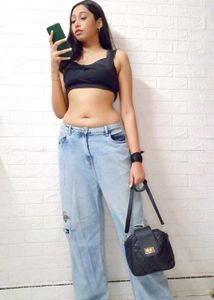 Knot Stylish Black Crop Top For Womens 🖤